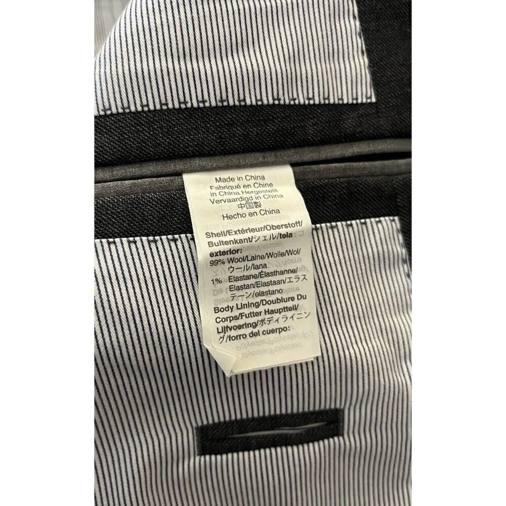 J Crew Mens 38 R Slim Gray Suit Coat Jacket Ludlow Blazer Tollegno 1900